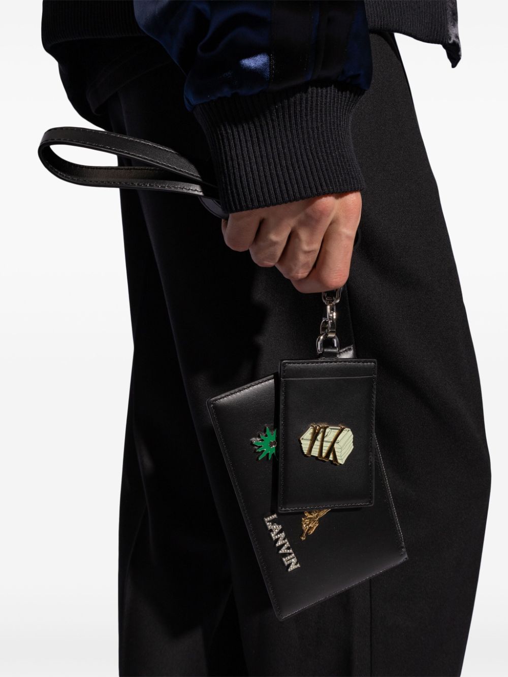 Shop Lanvin X Future Leather Clutch Bag In Black