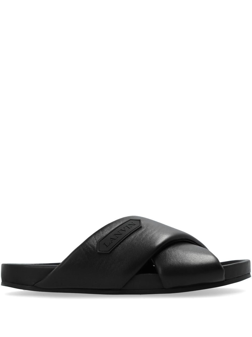 Lanvin Tinkle Leather Sandals In Black