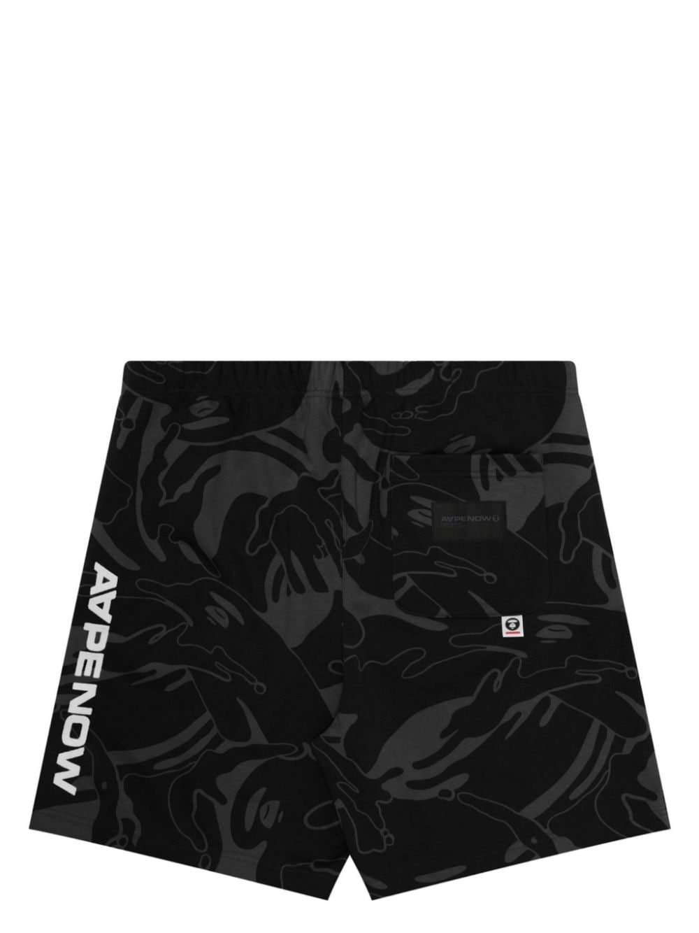 AAPE BY *A BATHING APE® Shorts met logoprint en jacquard - Zwart