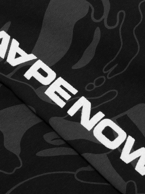 AAPE ブラック ショートパンツ AAPE BY *A BATHING APE® ロゴ ショートパンツ | ブラック