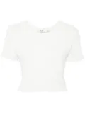 b+ab textured cropped top - White