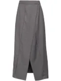 b+ab front slit midi A-line skirt - Grey