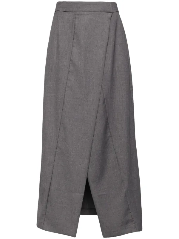 【INCHANT ME】One Slit A-Line Midi Skirt Bias A-Line Skirt in Skirts | Vince