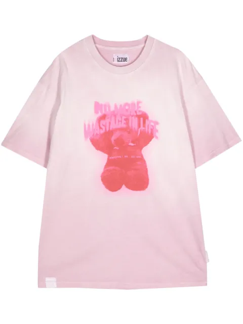 izzue teddy bear-print cotton T-shirt