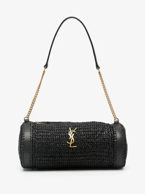 Saint Laurent small Sade raffia shoulder bag