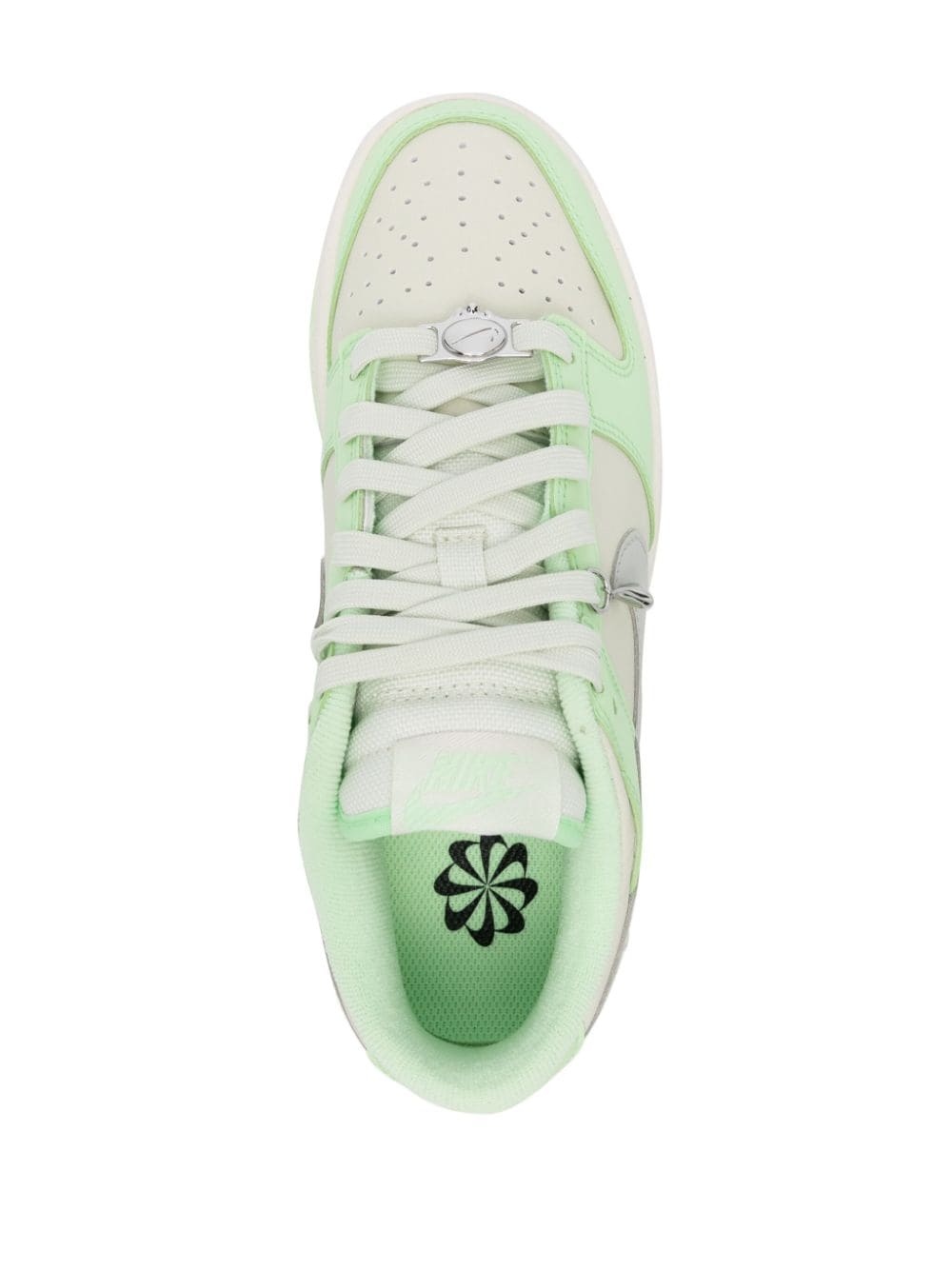 Shop Nike Dunk Panelled Sneakers In Green