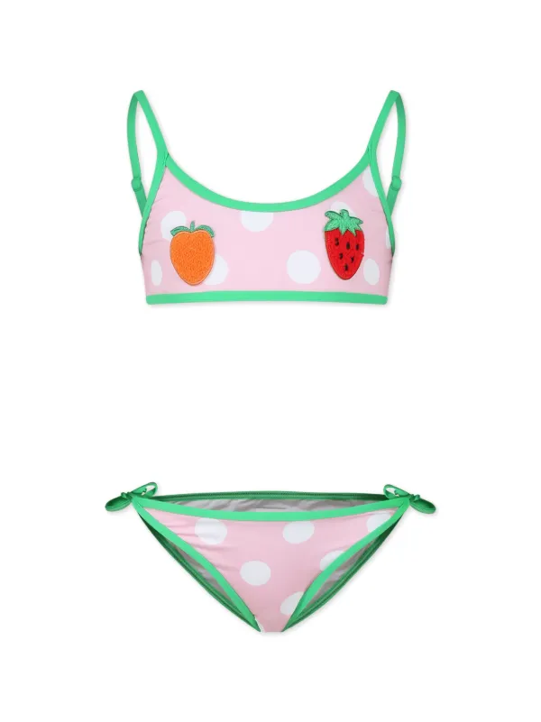 MC2 Saint Barth Kids polka dot Bikini Set Pink FARFETCH BH