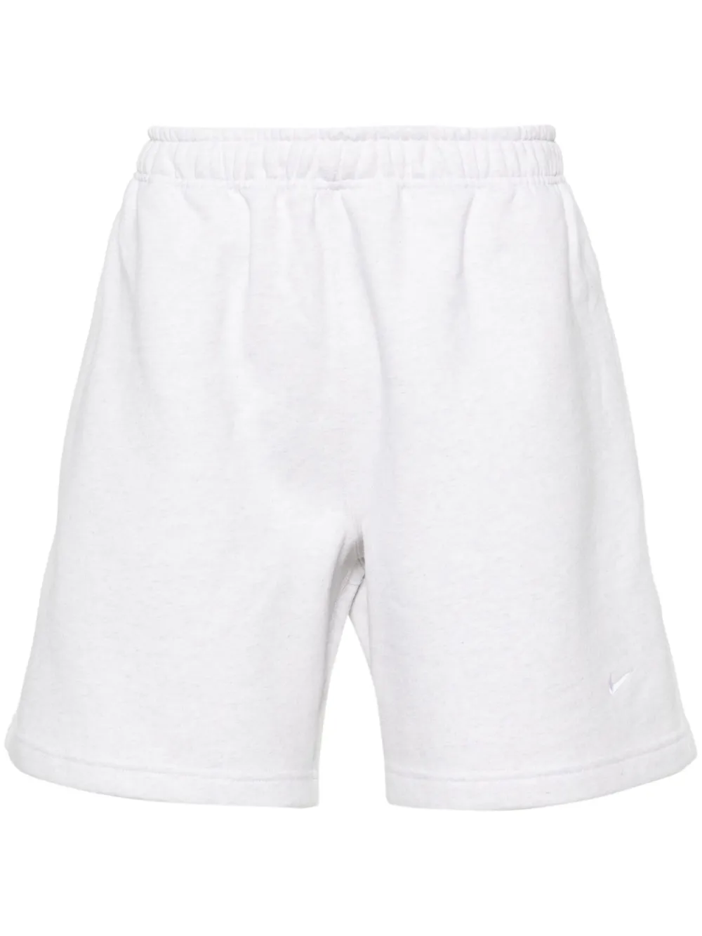 Shop Nike Solo Swoosh-embroidered Track Shorts In Grey