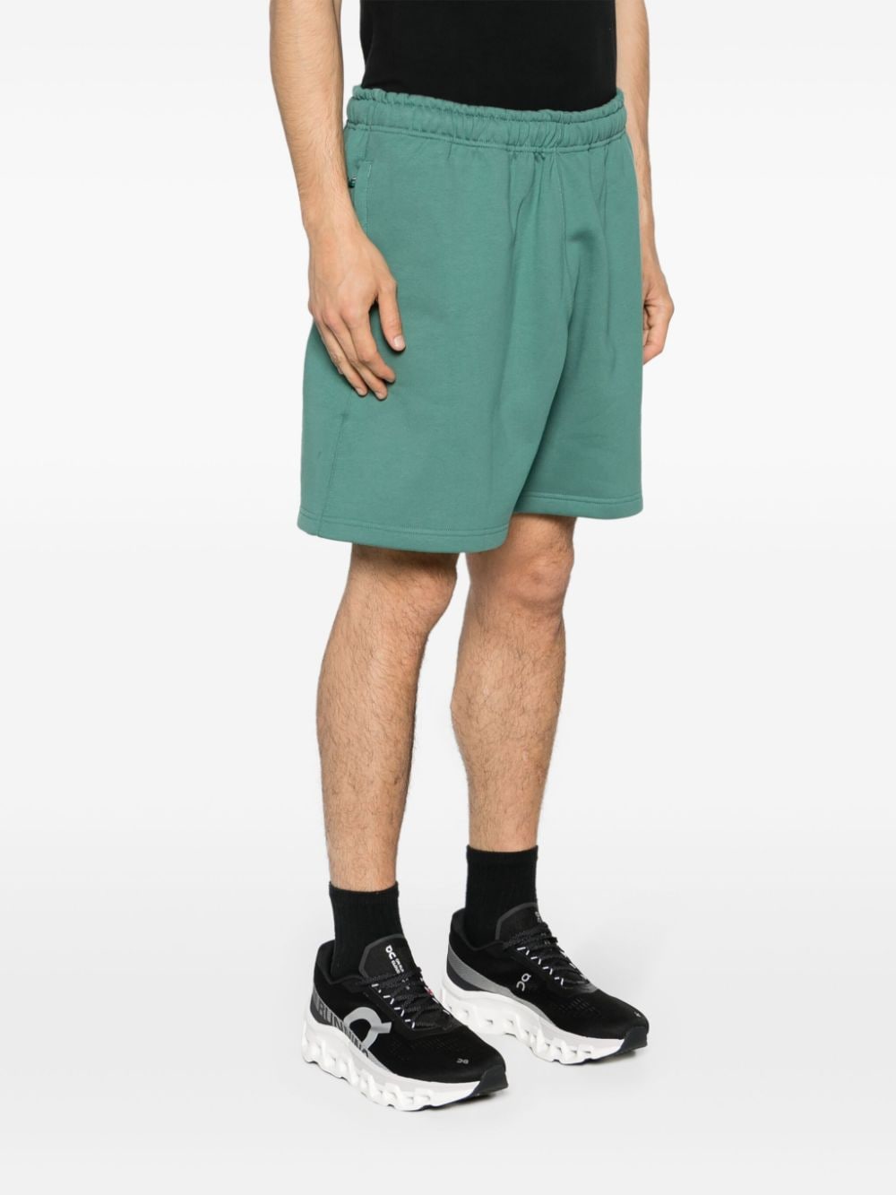 Shop Nike Solo Swoosh-embroidered Track Shorts In Green