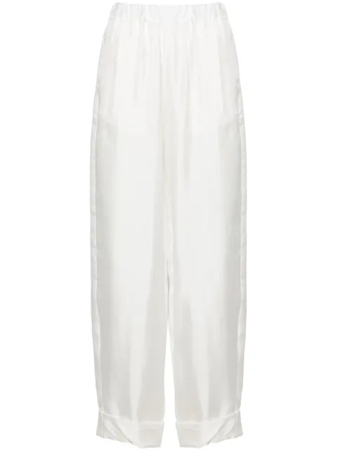 Blanca Vita high-waist silk palazzo trousers