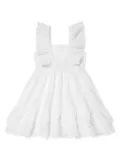 Molo broderie-anglaise ruffled dress - White