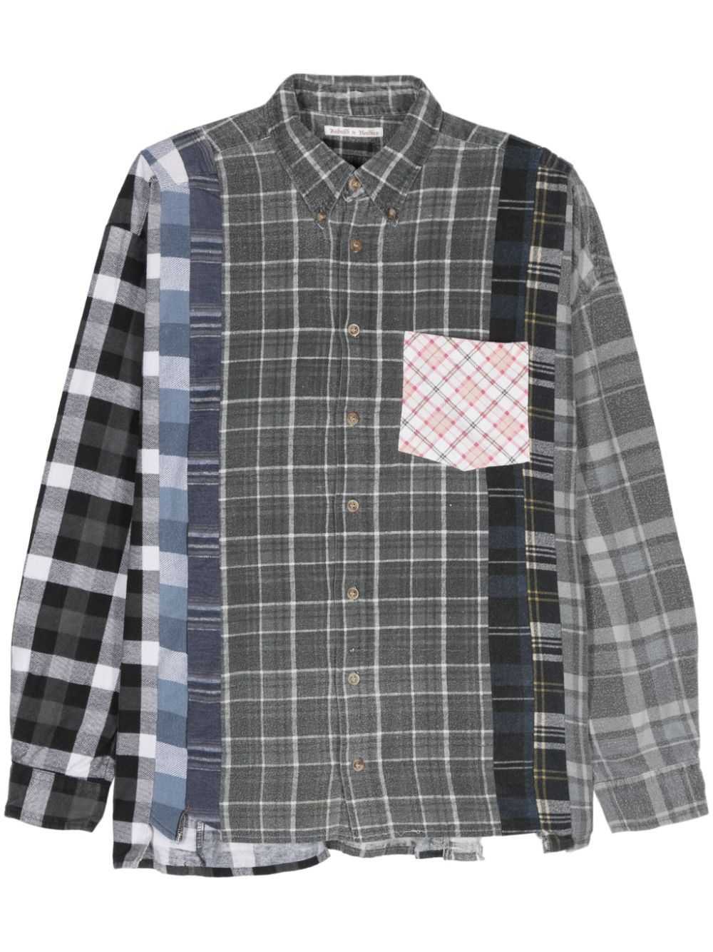 Needles 7 Cuts Patchwork Shirt In Grey