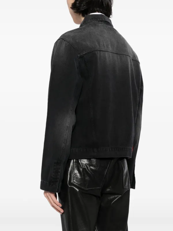 424 logo-patch Denim Jacket | Grey | FARFETCH JO