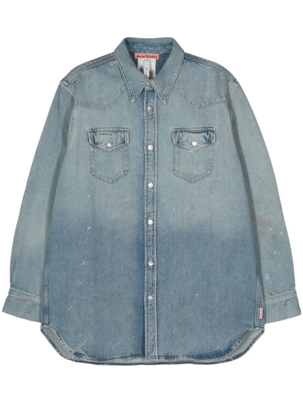 専用　24SS acne studios denim shirt Acne Studios 24ss デニムボタンアップシャツ