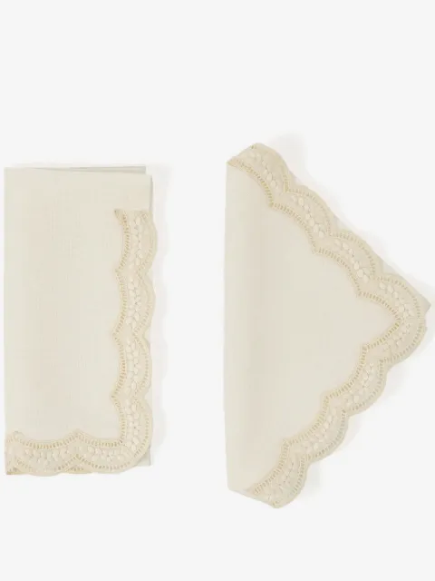Cabana Emilia scallop-embroidered napkin