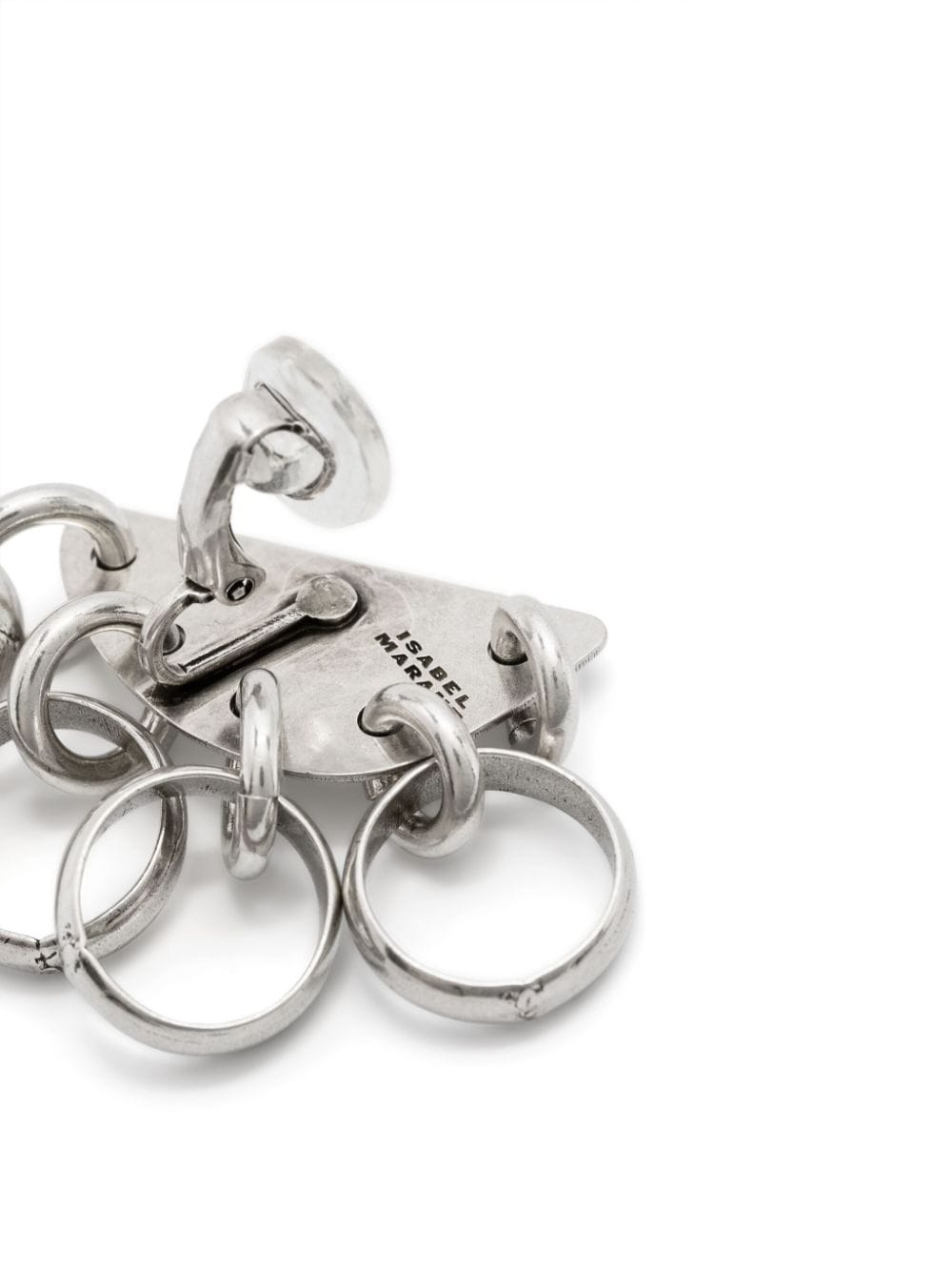 Shop Isabel Marant Logo-engraved Earrings In Silver