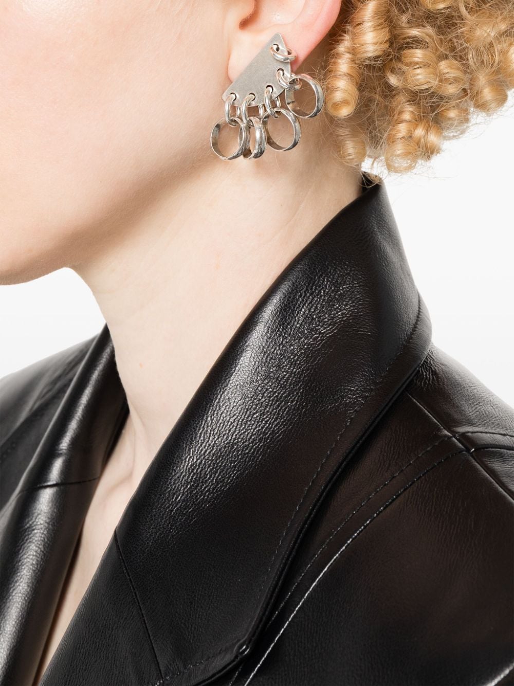 Shop Isabel Marant Logo-engraved Earrings In Silver