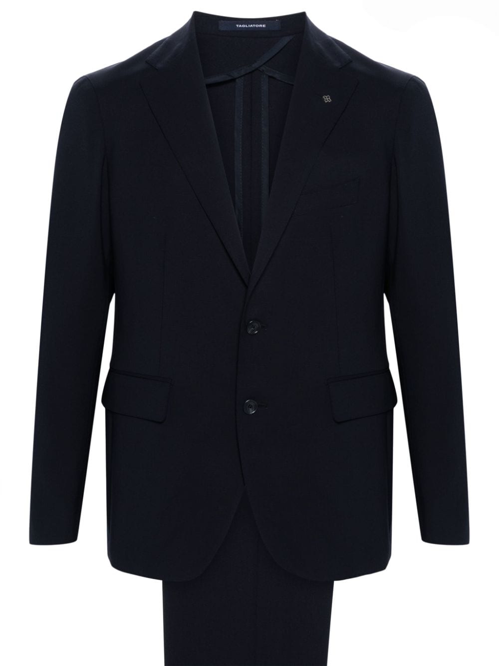 Tagliatore single-breasted wool suit Blauw