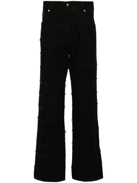 Andersson Bell New Patchwork mid-rise wide-leg jeans