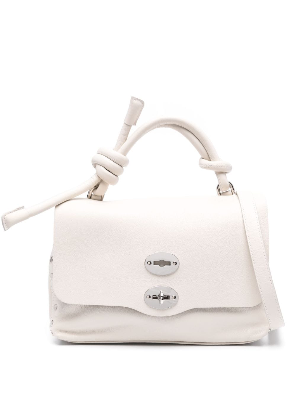 Zanellato Postina Knot S leather tote bag - White