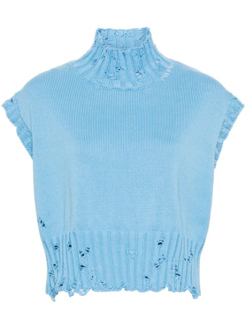 Marni distressed roll-neck top