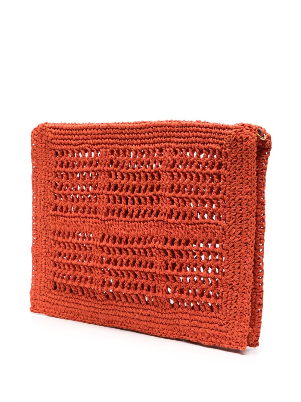 Shop Tory Burch Ella Double T-embossed Clutch Bag In Red