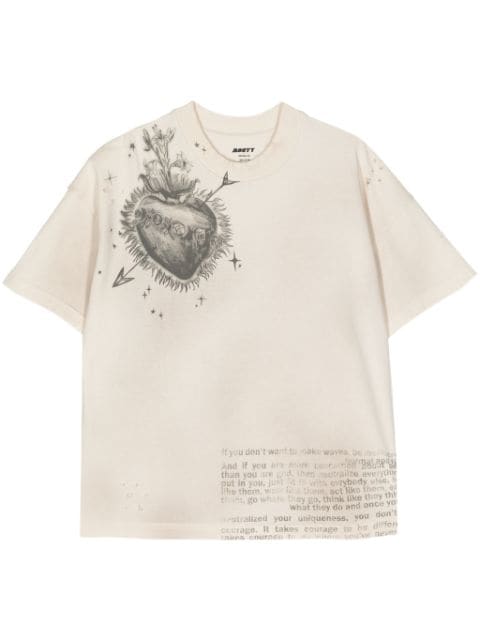 MOUTY Heart crew-neck cotton T-shirt