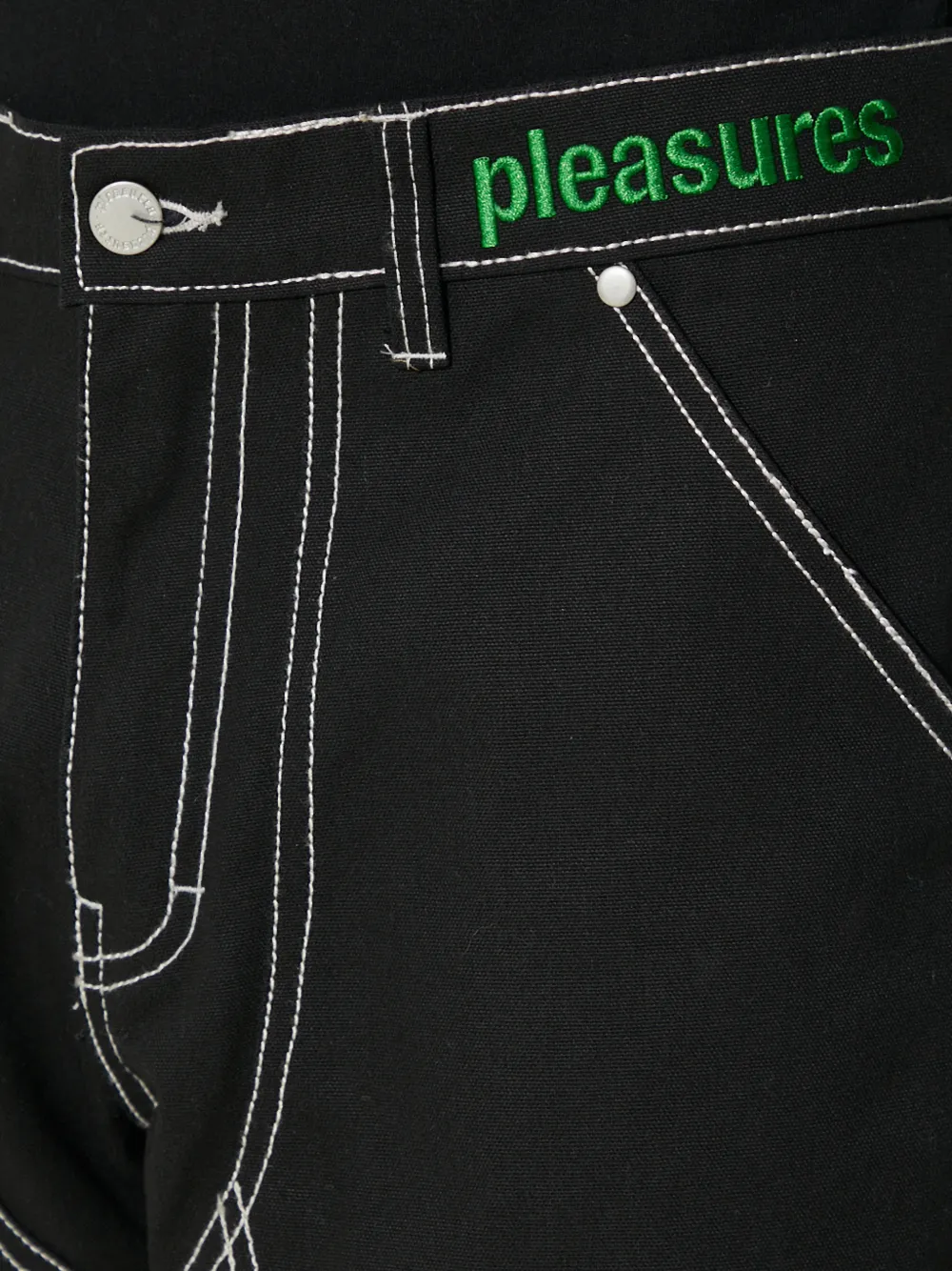 Pleasures Broek met logopatch Zwart