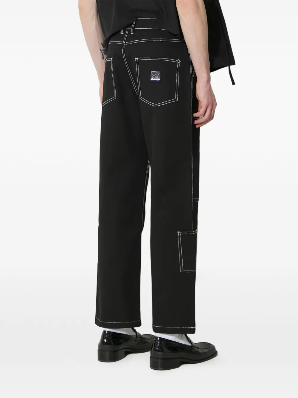 Pleasures Broek met logopatch Zwart