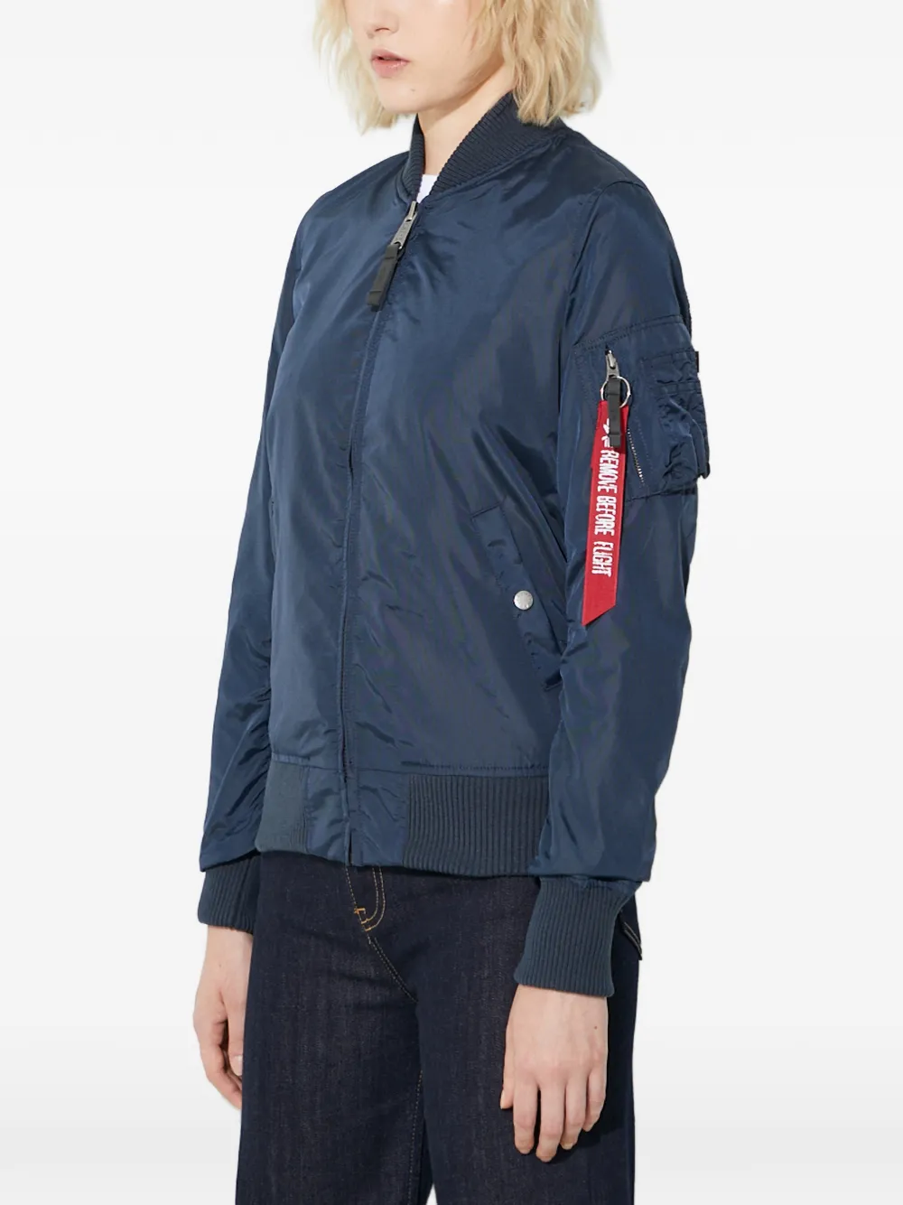Alpha Industries Bomberjack met rits Blauw