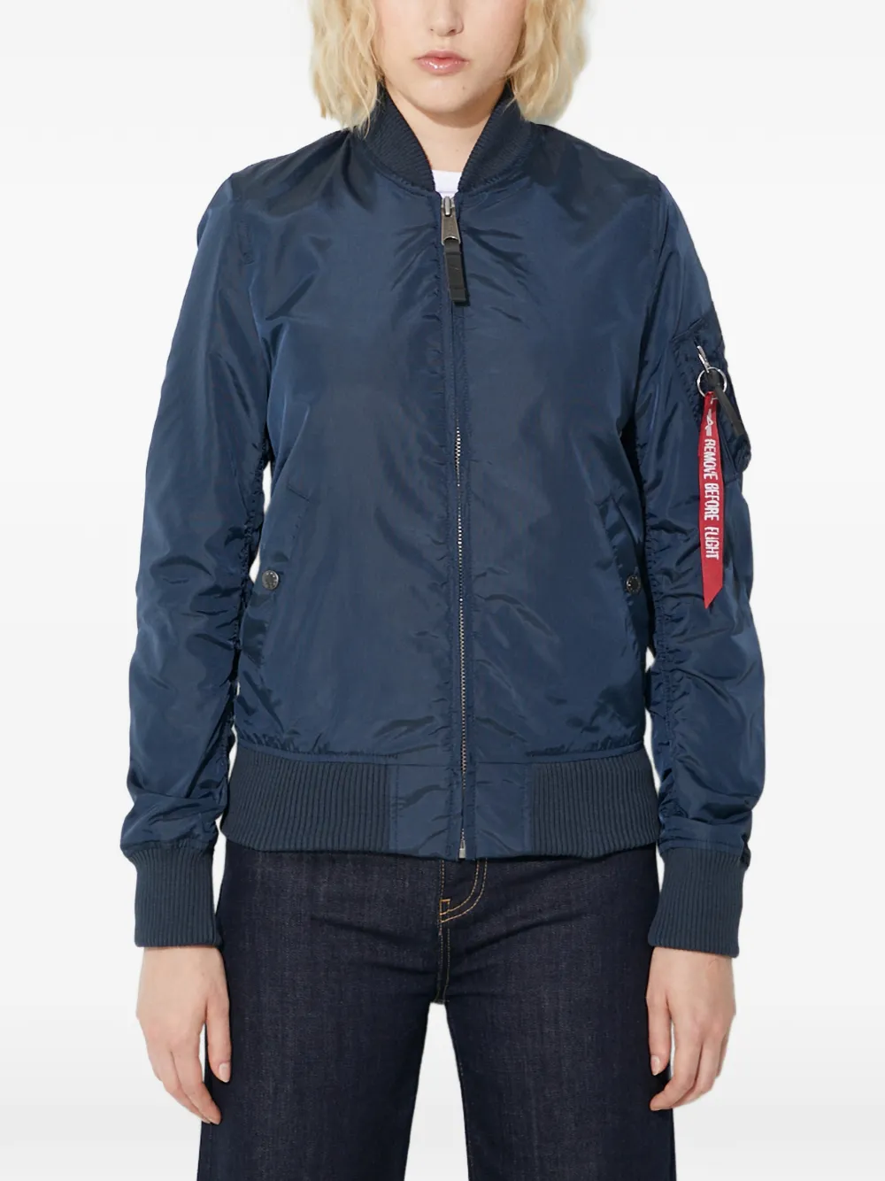 Alpha Industries Bomberjacke mit Reißverschluss - Blau