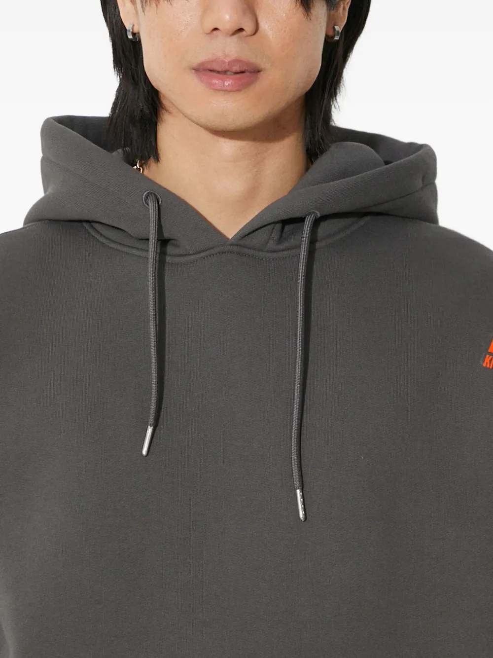 Alpha Industries Sleeve-logo Hoodie In Gray