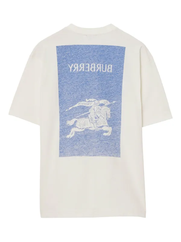 Burberry Equestrian Knight Cotton T-shirt | White | FARFETCH