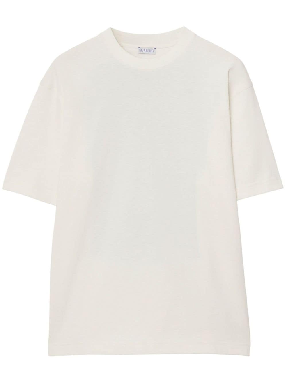 Burberry Equestrian Knight Cotton T-shirt In White
