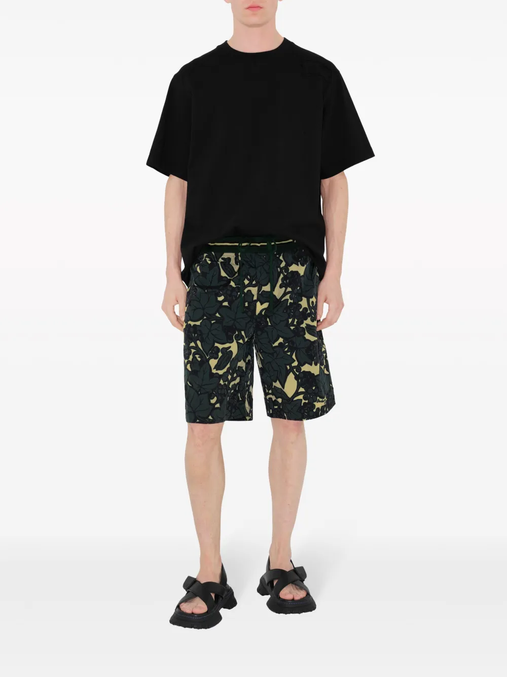 Burberry Bermuda shorts met bloemenprint - Zwart