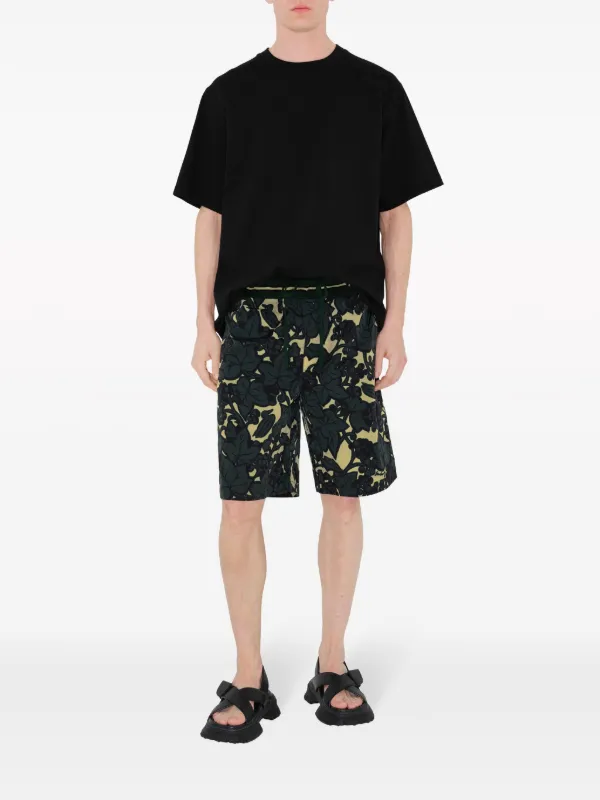 Burberry floral-print Bermuda Shorts | Black | FARFETCH PH