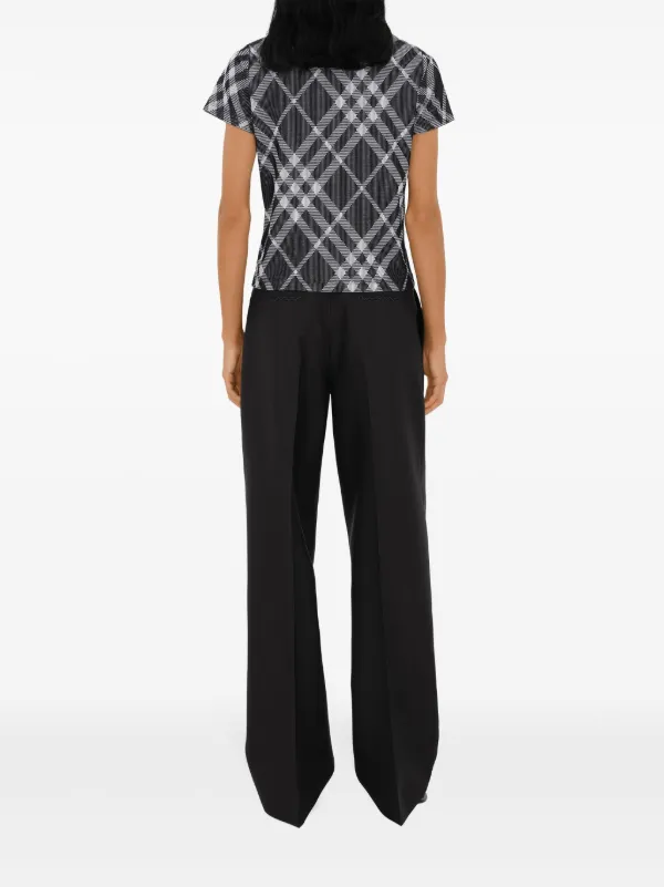 Tシャツ・カットソー Burberry Printed Stretch Cotton Blend T-Shirt Burberry Check Stretch cotton-blend T-shirt | Black | FARFETCH