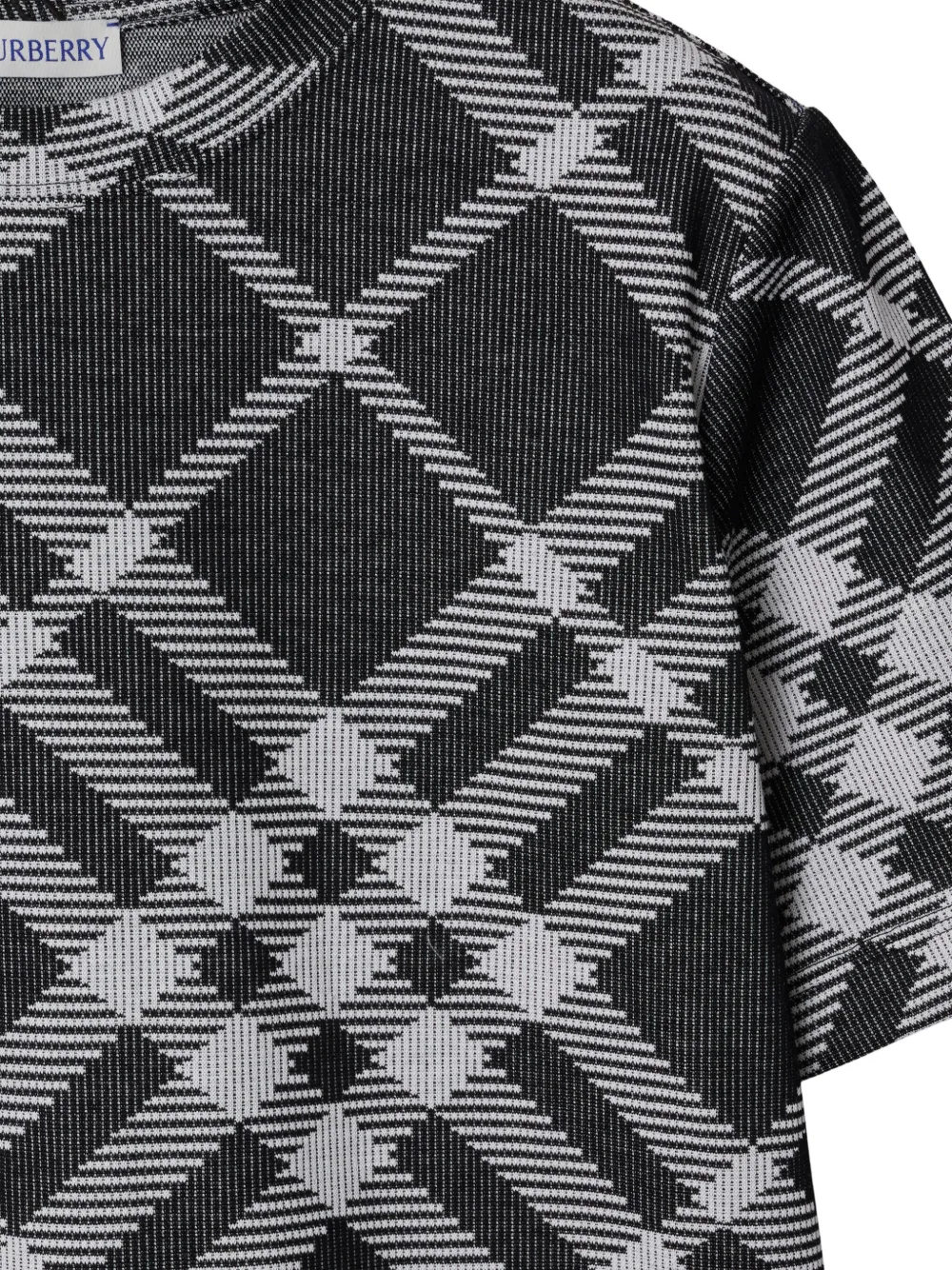 【送料&関税込】Burberry Printed Stretch Cotton Blend T-shir Burberry Check Stretch cotton-blend T-shirt | Black | FARFETCH