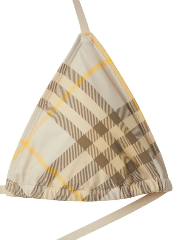 Burberry チェック ビキニトップ | ニュートラル | FARFETCH JP