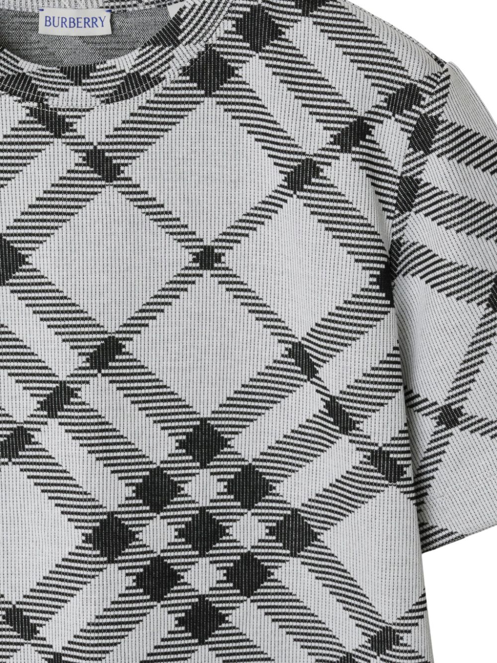 Burberry check stretch cotton-blend T-shirt Women