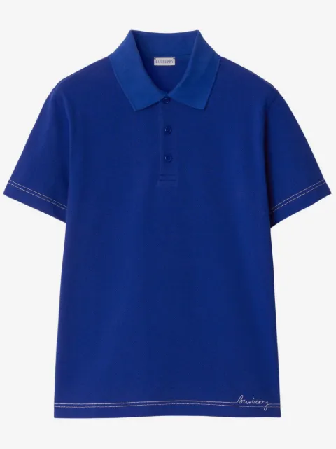 Burberry polo med broderet logo