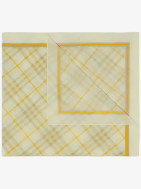 Burberry checked cotton scarf