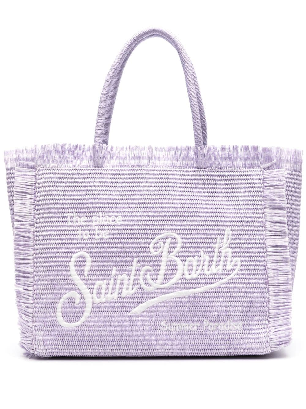 Mc2 Saint Barth Vanity 草编沙滩包 In Purple
