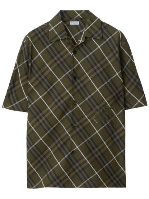 Burberry check-pattern silk shirt Men