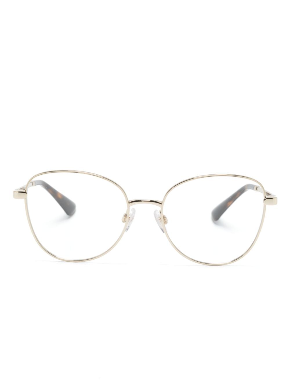 Dolce & Gabbana Logo-engraved Cat-eye Glasses In Gold