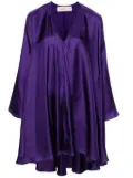 Blanca Vita V-neck silk minidress - Purple