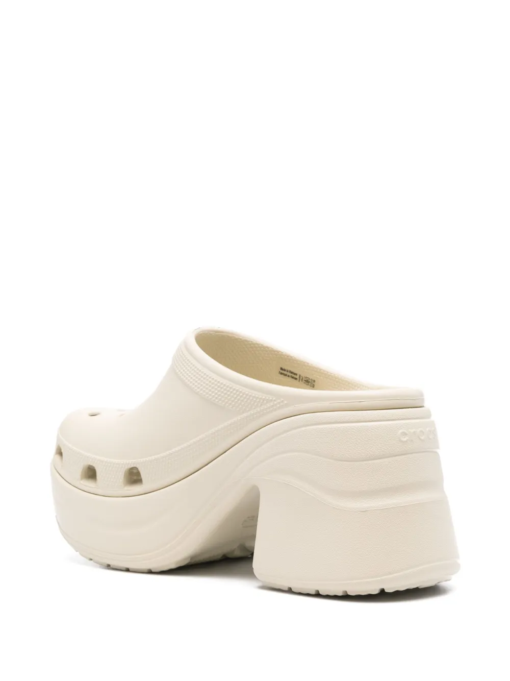 Crocs Siren Clog Rubber Mules With Heel In Neutral