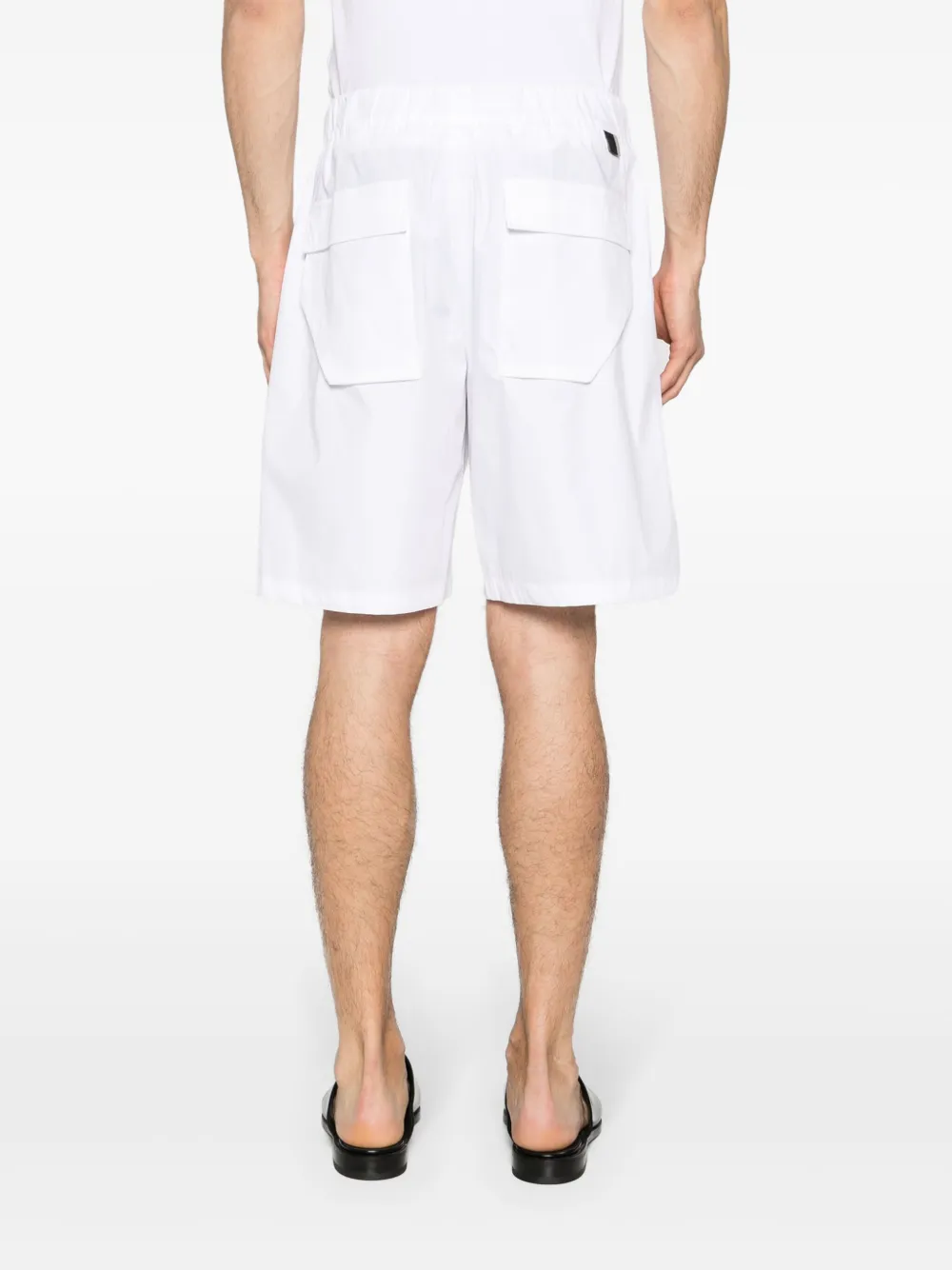 Shop Low Brand Combo Poplin Bermuda Shorts In White