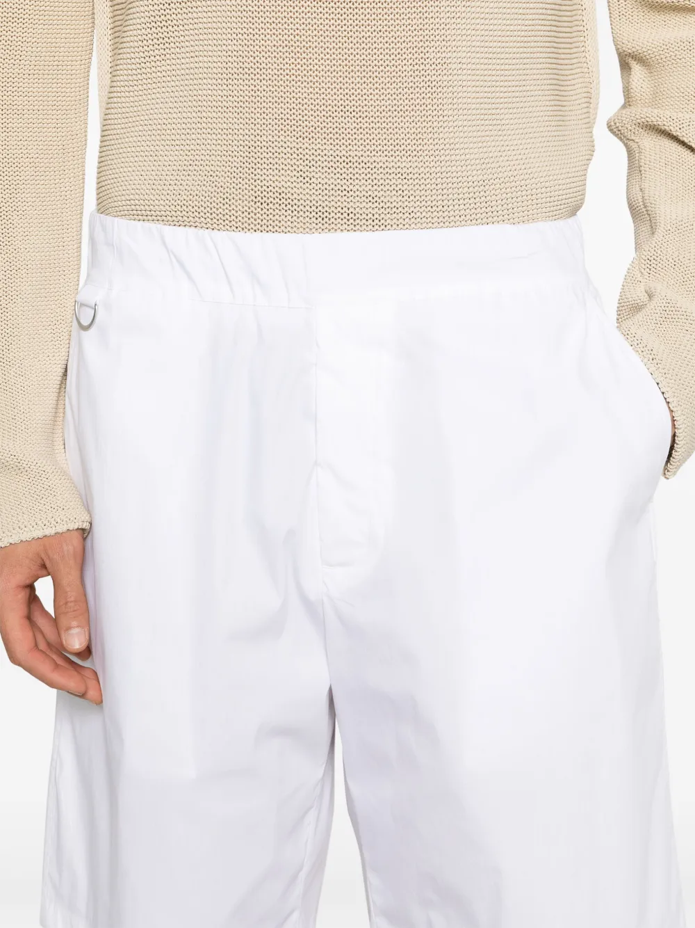 Shop Low Brand Combo Poplin Bermuda Shorts In White