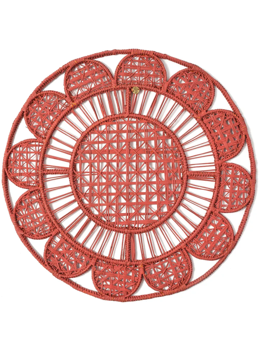 Cabana set de table Anthea à design tissé | rouge | Image 1